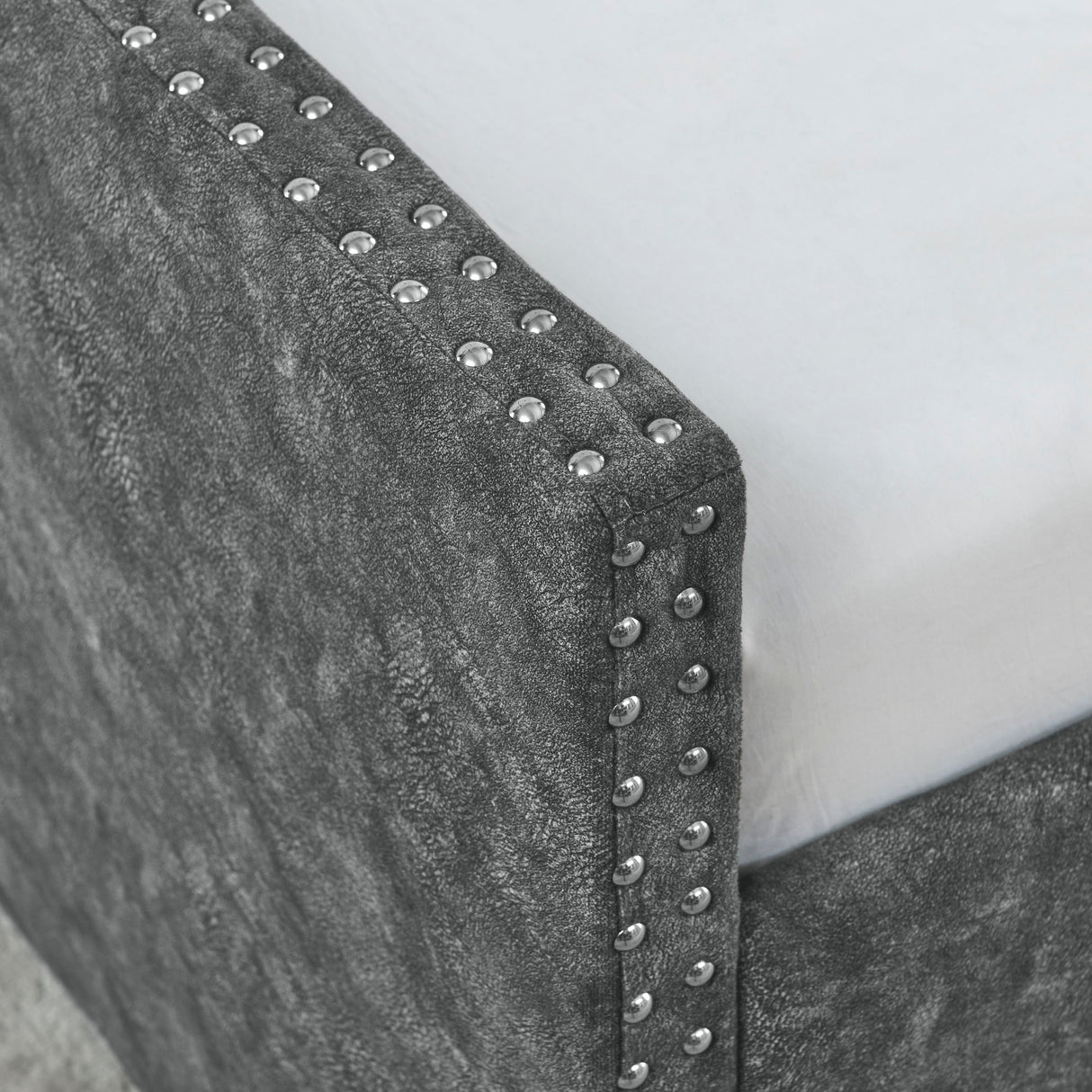 Upholstered Tufted Daybed With 2 Drawers, Waved Arms