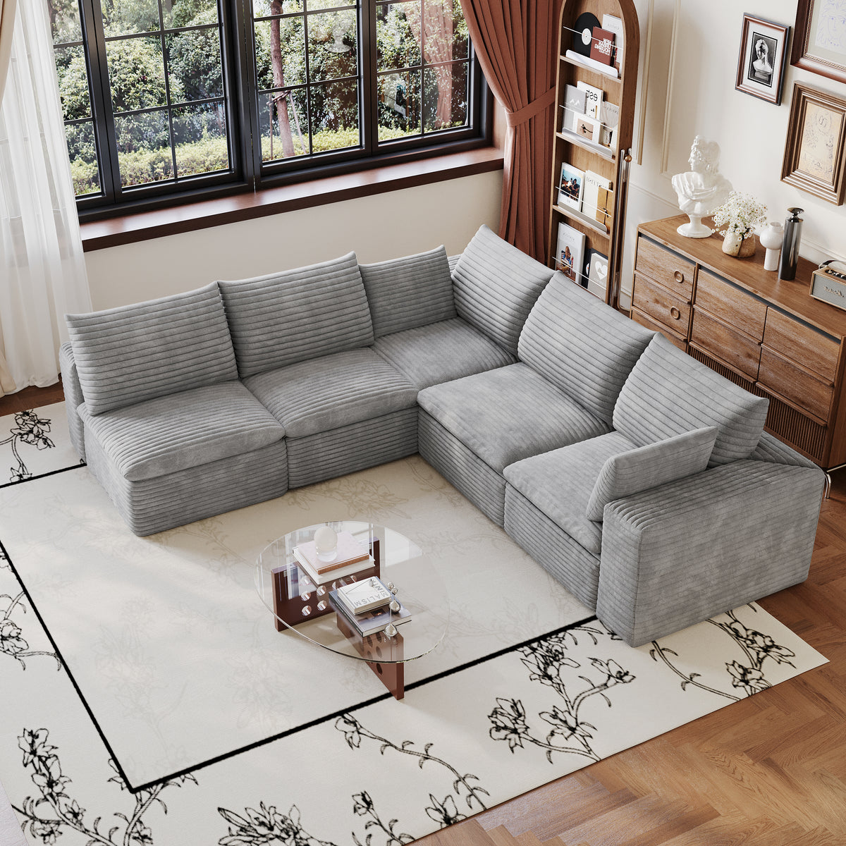 Cloud Sofa - 99*103" Corduroy Fabric