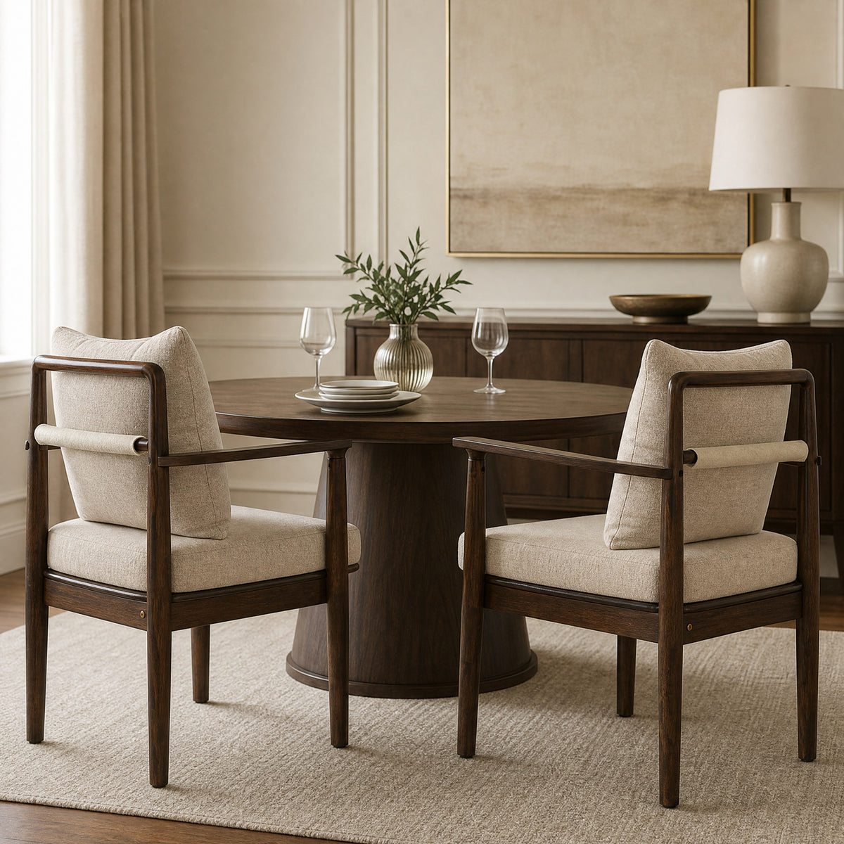 Mid-Century Modern Dining Chairs Set of 2