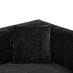 83.50" Modern Flared Arms Sofa (Black)