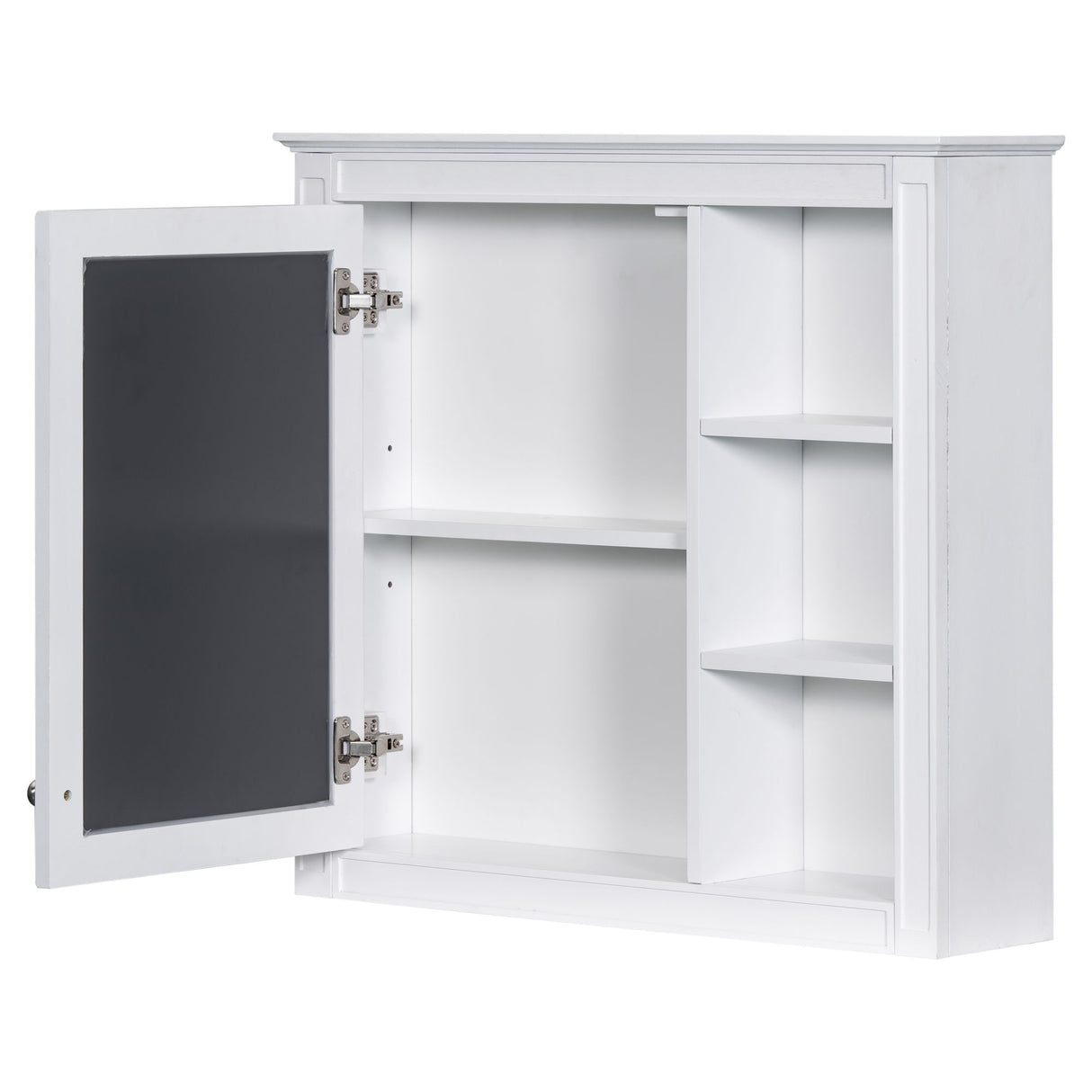 Wall Mounted Medicine Cabinet With Mirror And 3 Open Shelves