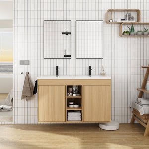 48" Freestanding Bathroom Vanity With Resin Double Sink