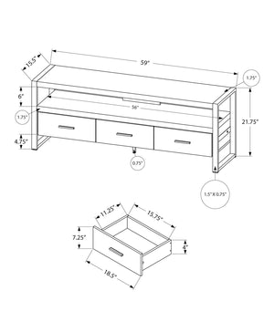 TV Stand, Console, Media Entertainment Center, Storage Solution Drawers - Black - Best Buy Furniture
