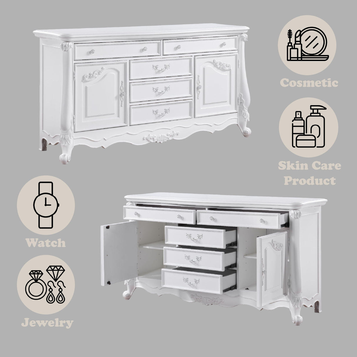 Latisha - Dresser - White - Best Buy Furniture