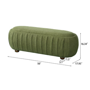 Upholstered Ottoman, Oval Shape
