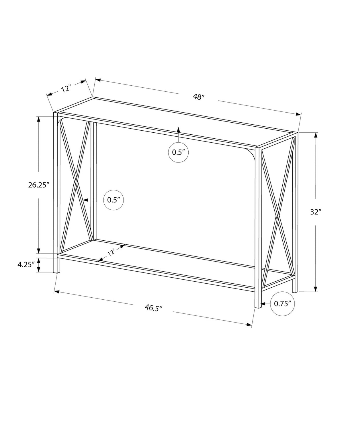 Accent Console Table For Entryway, Contemporary & Modern - Best Buy Furniture
