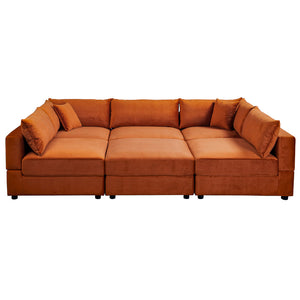 Hayward Burnt Modular Sectional Sofa