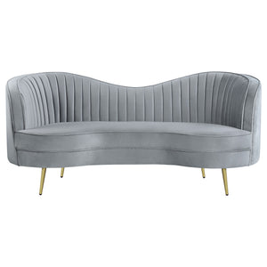 Sienna - 2 Piece Back Living Room Set, Sofa & Loveseat - Gray