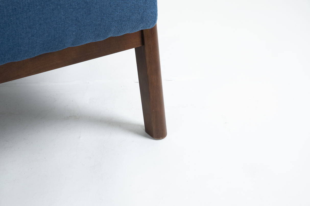 Mid Century Modern Accent Chair with Solid Wood Frame