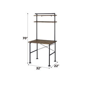 Ensata - Rustic Writing Desk - Black / Oak - Best Buy Furniture