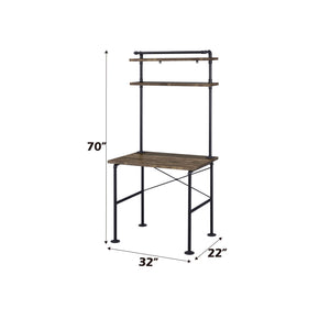 Ensata - Rustic Writing Desk - Black / Oak