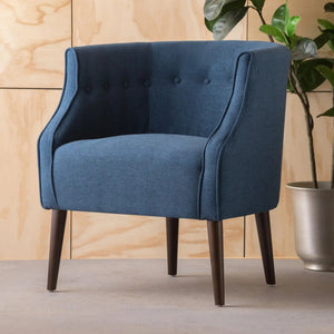 Contemporary Upholstered Club Chair With Button Tufting - Best Buy Furniture