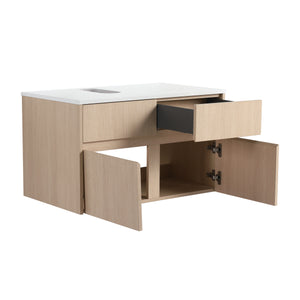 32-Inch Wall-Mounted Bathroom Vanity with 2 Soft Close Doors and 1 Drawer