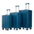 3-Piece-ABS-Spinner-Wheel-Luggage-Set-20'/24'/28'-Dark-Blue-Luggage-Sets