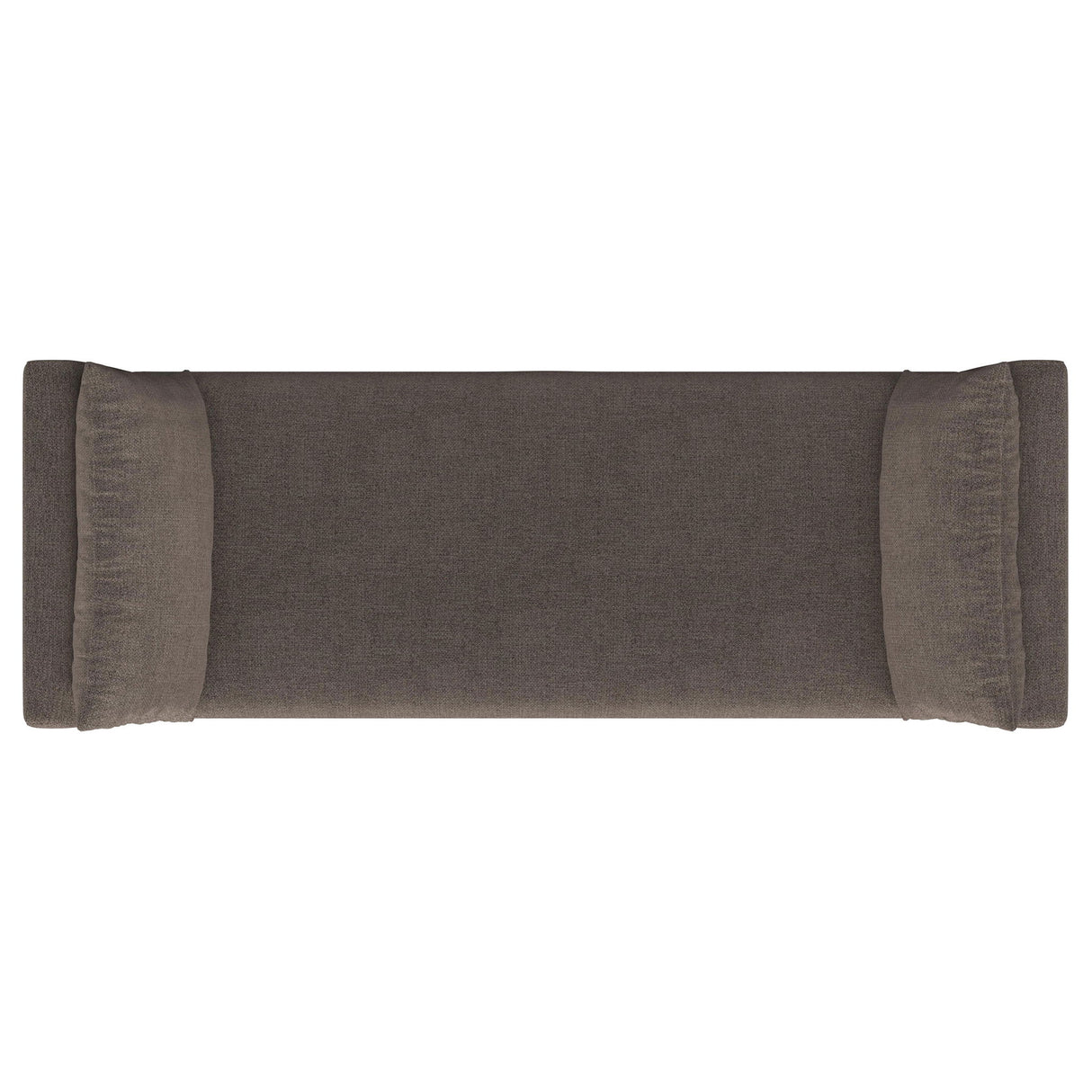 Isiah - Raised Arm Accent Bench - Brown