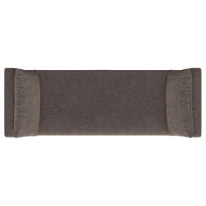Isiah - Raised Arm Accent Bench - Brown