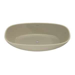 66.9 Inch Freestanding Solid Surface Soaking Bathtub