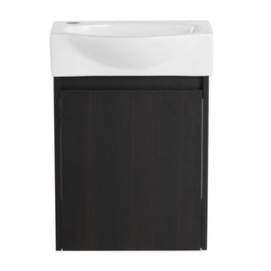 Modern Bathroom Vanity With Ceramic Basin, Wall Mounted Floating Sink Combo, Storage Cabinet