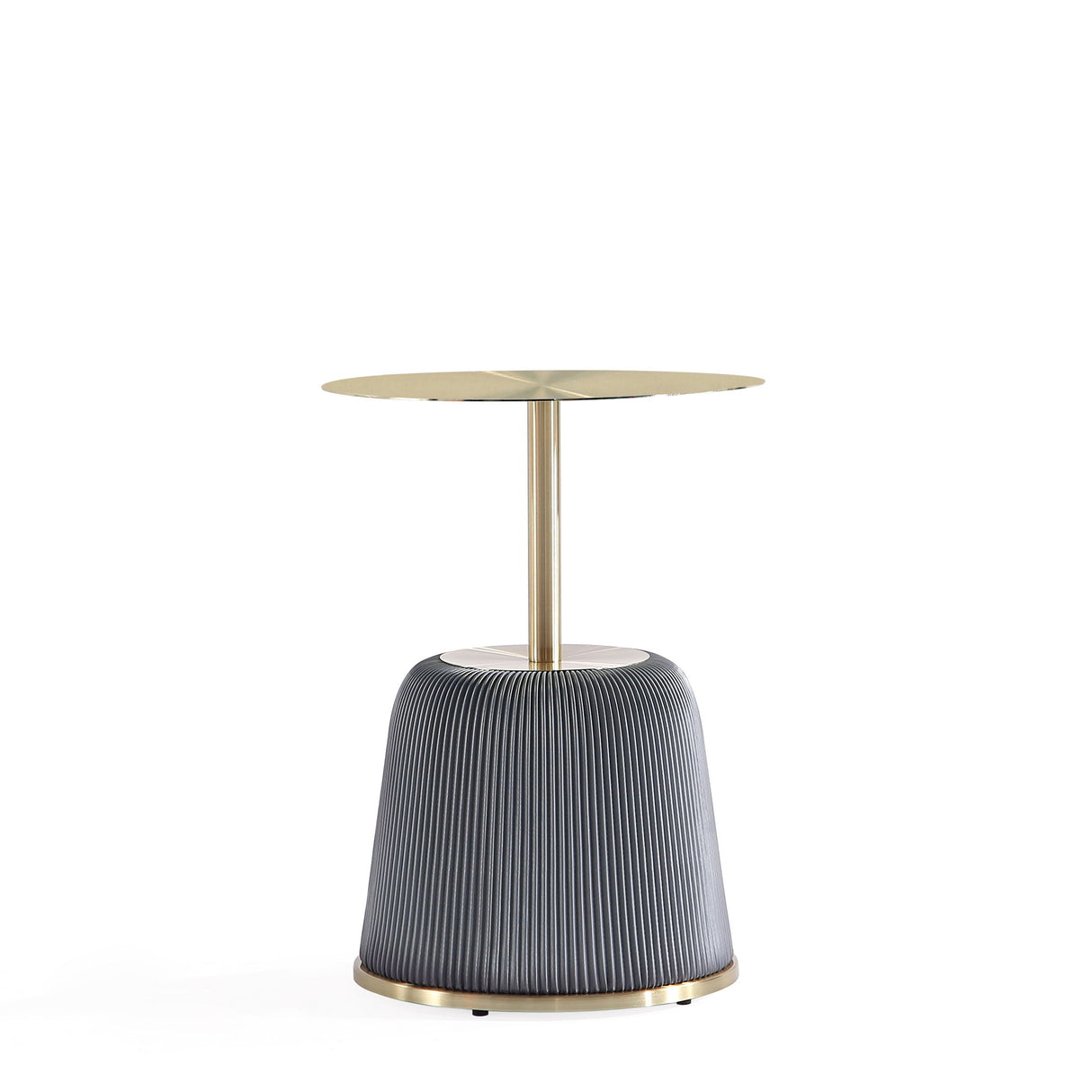 Anderson - Upholstered End Table With Round Top