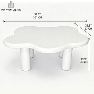 Cloud Shaped Coffee Table With 4 Round Legs