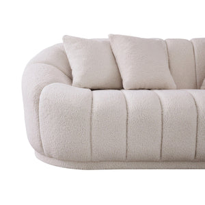 Maximilian - Modern Japandi Style Tight Back Boucle Couches