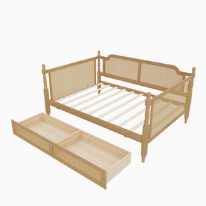 Full Size Daybed With 2 Drawers - Walnut