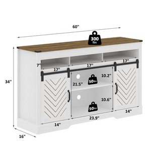 Farmhouse TV Stand for 65+ Inch TV