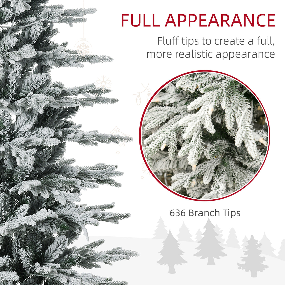 HOMCOM 6ft Tall Prelit Artificial Christmas Tree