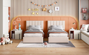 Upholstered Platform Bed With A Hydraulic Storage System