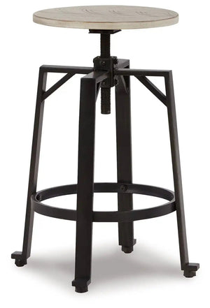 Karisslyn - Swivel Stool (Set of 2) - Whitewash / Black - Best Buy Furniture