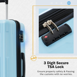 2 Piece Luggage Set With Bags Expanable Spinner Wheels ABS Lightweight Suitcase With Tsa Lock 20" / 28"