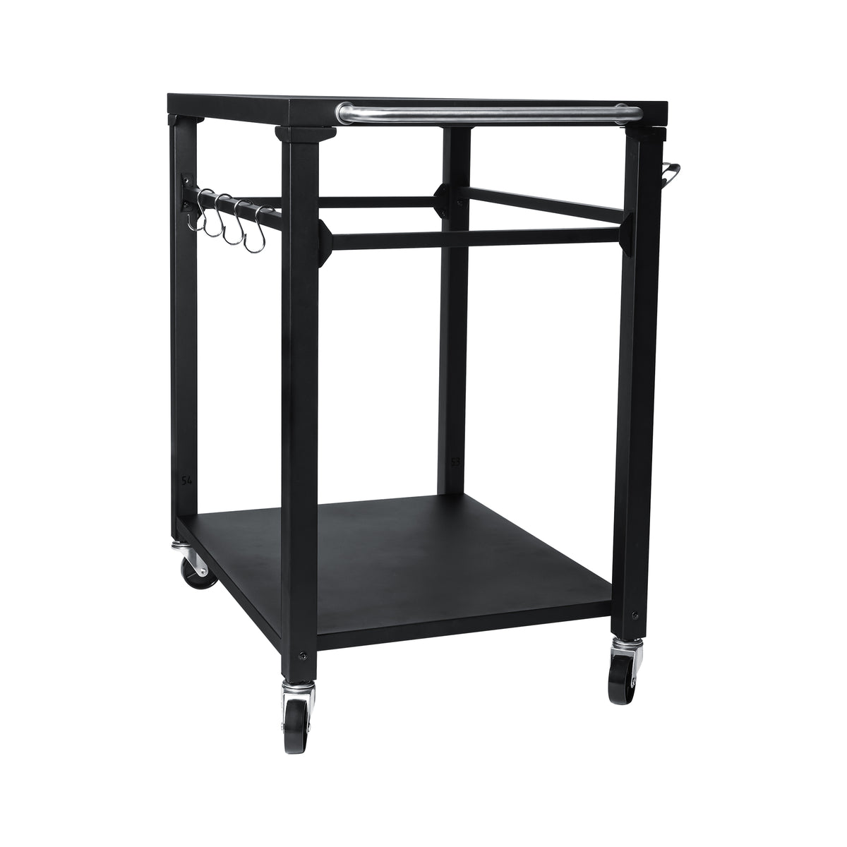 2-Tier Outdoor Grill Cart with Stainless Steel Top