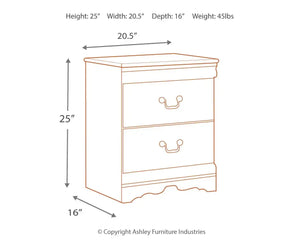 Anarasia - Two Drawer Night Stand - White - Best Buy Furniture