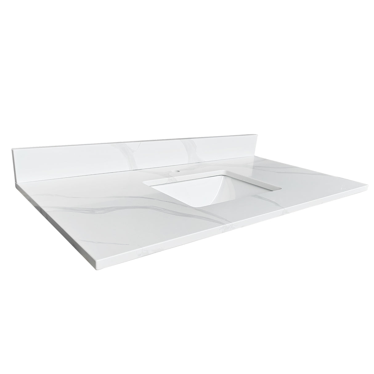 43-inch Quartz Bathroom Vanity Top with Undermount Single Bowl Sink