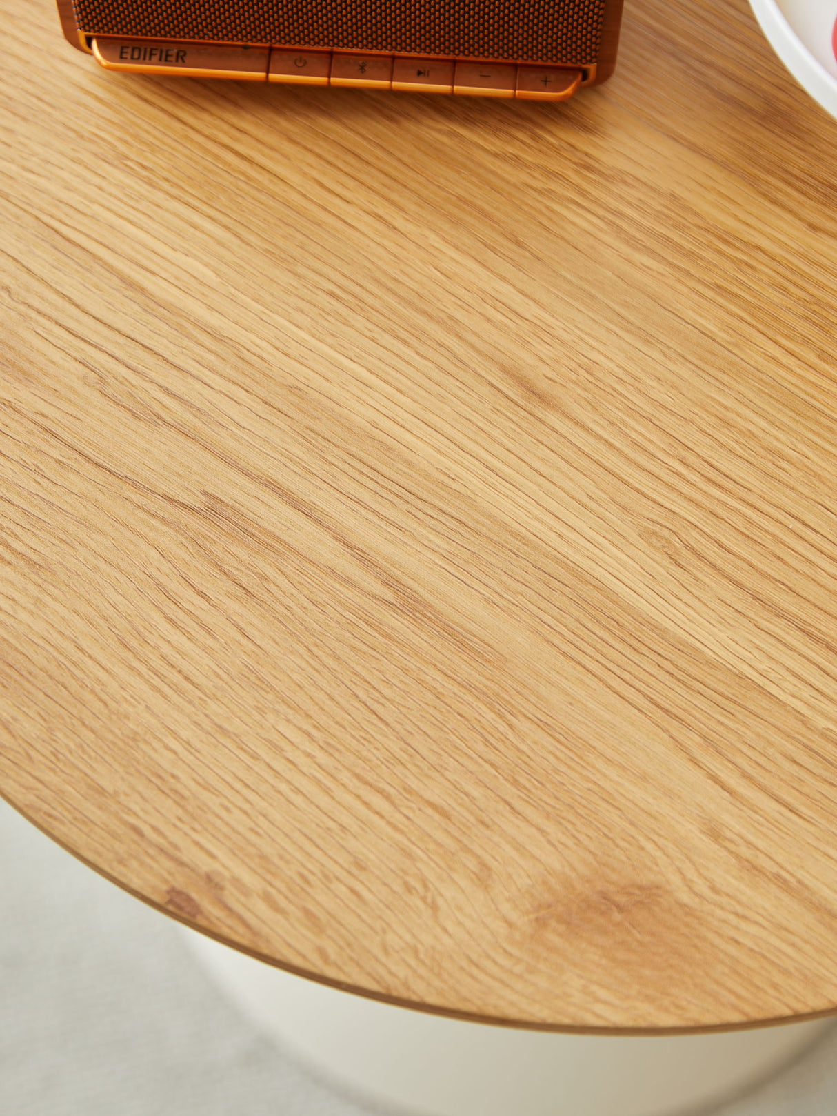 Round Coffee Table - Brown / White