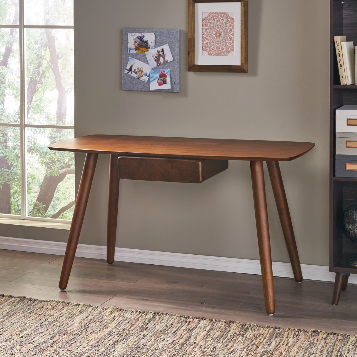 Study Computer Desk with Drawer for Home Office