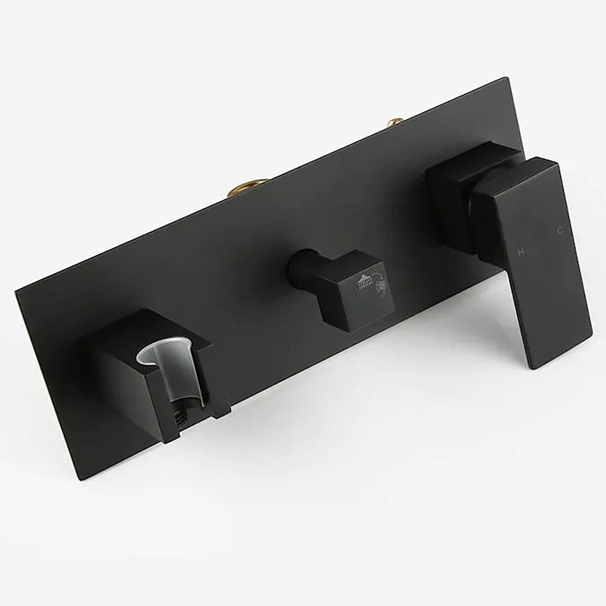 Brass Shower System With 10" Rainfall Shower Head And Handheld Sprayer - Matte Black