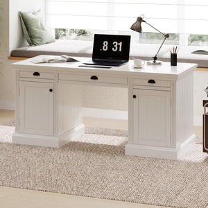 67" Modern Executive Desk with Storage