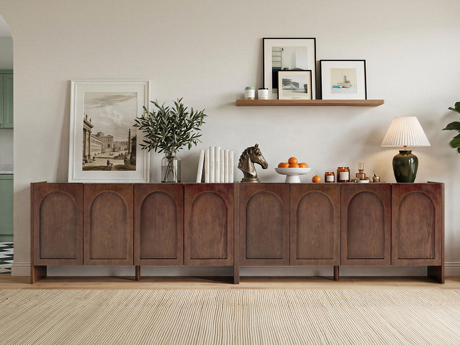 Mid-Century Modern 4-Door Credenza Sideboard
