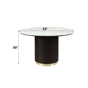 Clayten - Around Dining Table - Marble / Espresso - Best Buy Furniture