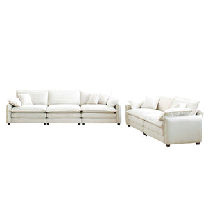 Family Sofa Set: Deep Seat Sofa in Elegant Beige