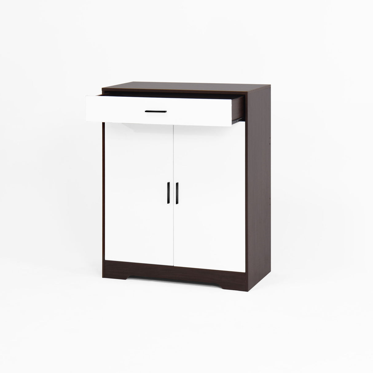 Freestanding Wooden Shoe Cabinet, 4 Tier Organizer With Drawer