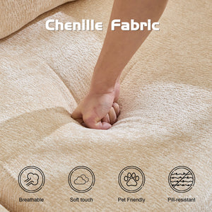 Convertible Floor Sofa Bed With Fixed Shape Frame For Living Room