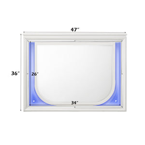Tarian - Mirror With LED - White - Best Buy Furniture