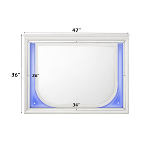 Tarian - Mirror With LED - White