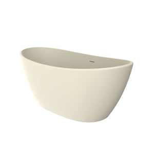 61 Inch Freestanding Solid Surface Soaking Bathtub