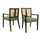 Mid Century Modern Arm Dining Chair Set With Rattan Backrest - Best Buy Furniture