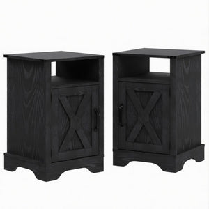Farmhouse Nightstand, Charging Station & Storage