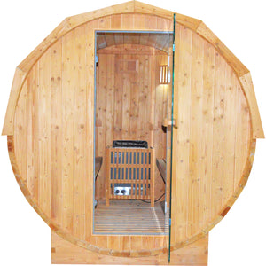 Traditional Cylindrical Stove Double Sauna Room