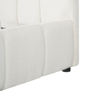 Queen Size Upholstered Bed Frame with Thick Fabric